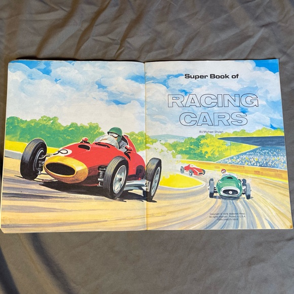 Vintage 1978 Super Book Of Racing Cars By Michael Shulan Soft Cover Illustrated - Picture 3 of 10